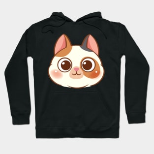 Cartoon cute cat face Hoodie